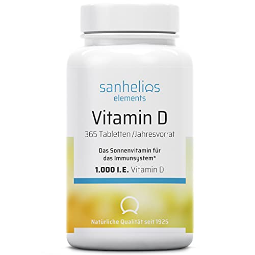 Sanhelios Sonnenvitamin D - 1000 I.E. Vitamin D3 - Unterstützt Knochen, Zähne,...