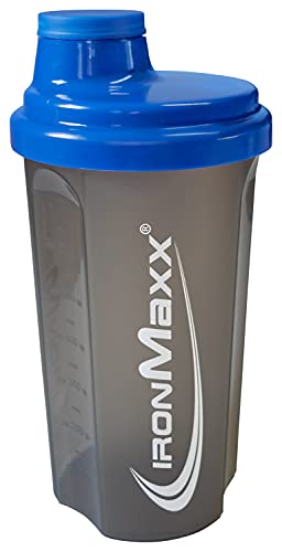 IronMaxx Eiweiß Shaker mit Drehverschluss, Blau Grau, 700 ml (1er Pack)