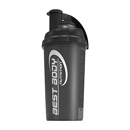 Best Body Nutrition Eiweiß Shaker - Schwarzer Stahl - Protein Shaker - BPA frei -...