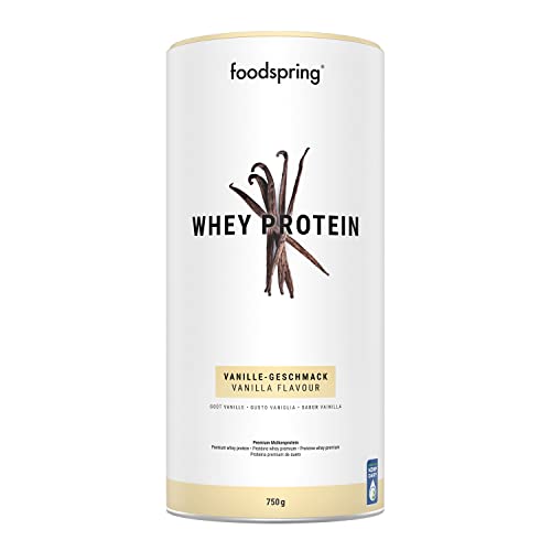 foodspring Whey Protein Pulver Vanille – Mit 24g Eiweiß zum Muskelaufbau, perfekte...