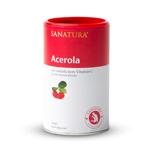 Sanatura Acerola – 175 g Acerola Pulver – natürliches Vitamin C hochdosiert –...