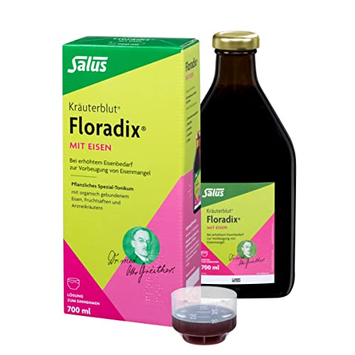Kräuterblut Floradix mit Eisen - Lösung zum Einnehmen 1x 700 ml - bei erhöhtem...