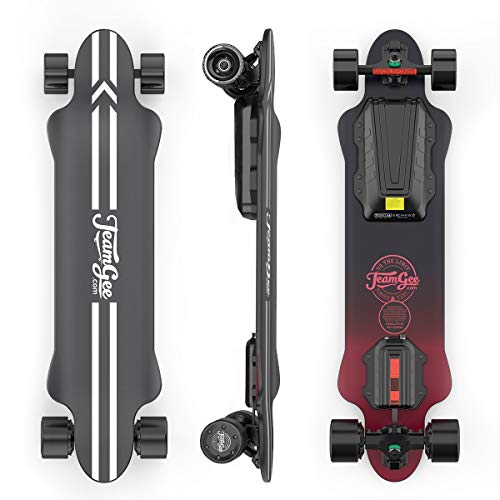 Teamgee H20 Elektro-Skateboard mit kabelloser Fernbedienung, Longboard-Skateboards...