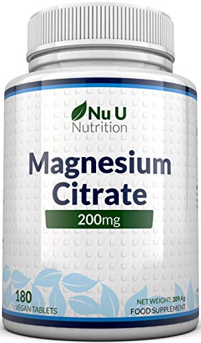 Magnesiumcitrat 200 mg | Versorgung für 6 Monate | 180 Magnesium-Tabletten |...