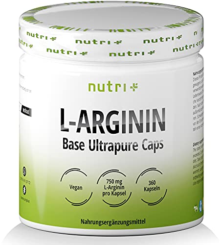 L-Arginin Base Kapseln vegan hochdosiert - fermentiert laborgeprüft - 4500mg 100%...