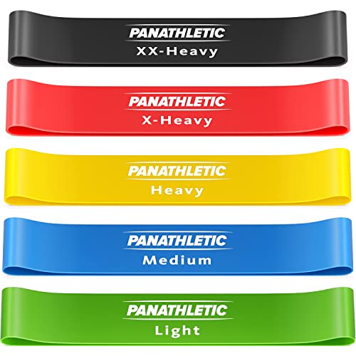 Panathletic Fitnessbänder, 5er Set – 5 Verschiedene Stärken, Übungsanleitung,...