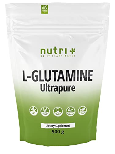 L-GLUTAMIN Pulver 500g Vegan - Neutral & hochdosiert Ultrapure ohne Zusatzstoffe -...