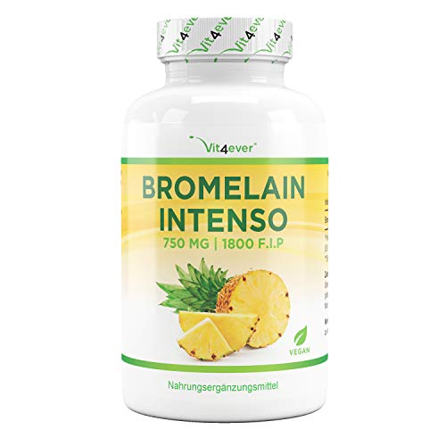 Bromelain Intenso - 750 mg (1800 F.I.P) - 120 magensaftresistente Kapseln (DRcaps®)...
