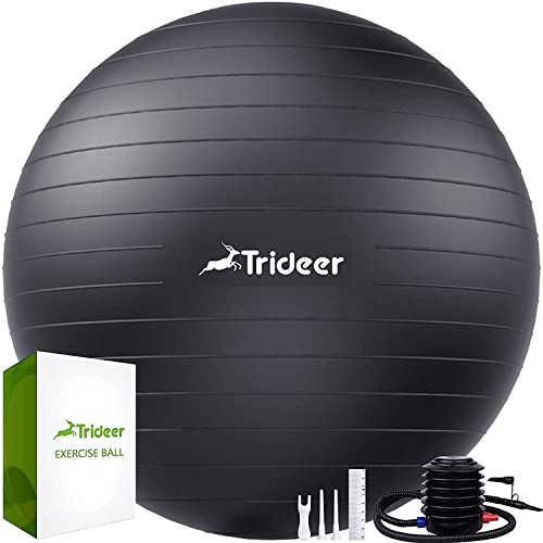 Trideer Dicker Gymnastikball, Anti-Burst Pilates Ball, 45-85 cm sitzball büro，für...
