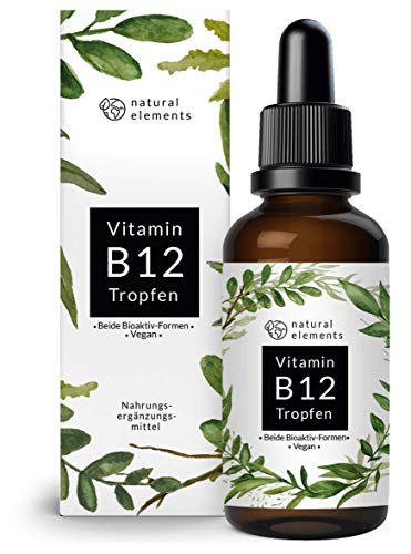 Vitamin B12 Tropfen - 50ml (1700 Tropfen) - Beide Aktivformen (Methyl- &...