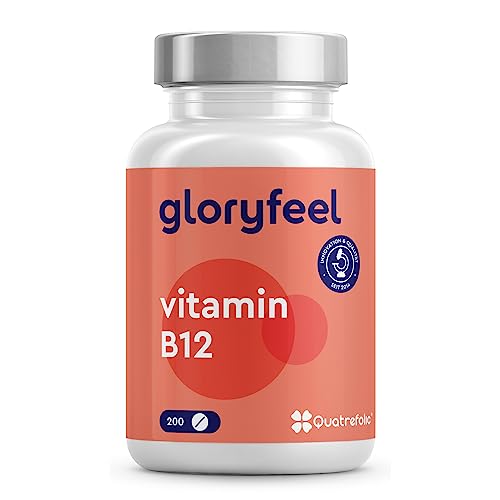 Vitamin B12 Tabletten (200 Stück) - Premium: Beide Bioaktiv-Formen + Depotform +...