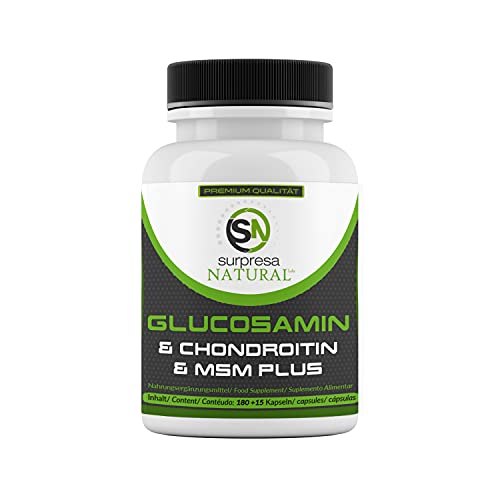 Surpresa Natural® Glucosamin, Chondroitin & MSM hochdosiert 4500mg Tagesdosis, 1...