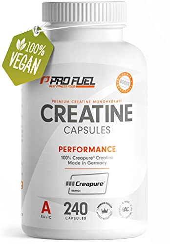 Creatin Kapseln 240x mit 850mg Creapure® Kreatin Monohydrat - hochwertiges Creatine...