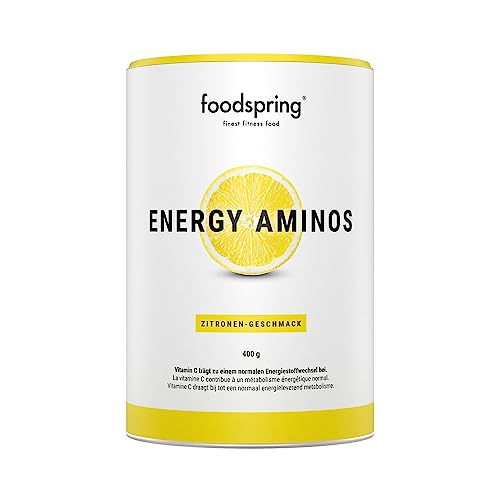 foodspring Energy Aminos Zitrone – Pre-Workout-Drink, pflanzliche BCAAs,...