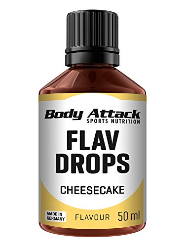 Body Attack Flav Drops®, 50 ml, Cheesecake, Aromatropfen für Lebensmittel,...