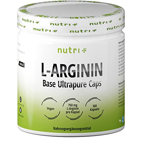 L-Arginin Base Kapseln vegan hochdosiert - fermentiert laborgeprüft - 360 Caps ohne...