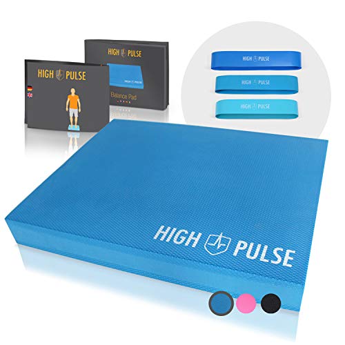 High Pulse® XXL Balance Pad inkl. 3X Fitnessbänder + Poster – Balancekissen für...