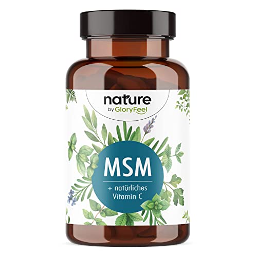 MSM 2000mg + Natürliches Vitamin C (Acerola) - 365 Tabletten - Hochdosiert für...