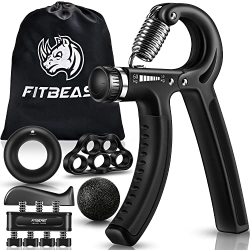 FitBeast Handtrainer Fingertrainer, Griffkraft Trainer Trainingsset - 5er-Pack,...
