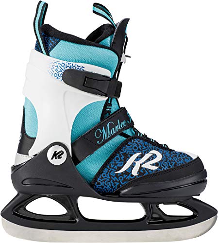 K2 Mädchen Marlee Ice Skates Schlittschuhe, Schwarz/Blau/Hellblau, 29-34 EU