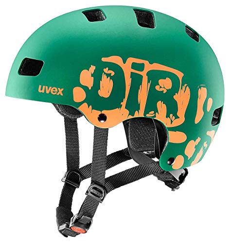 uvex Unisex Jugend, kid 3 cc Fahrradhelm, darkgreen mat, 51-55 cm